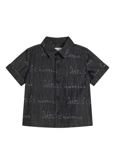 Camicia con logo DOLCE & GABBANA KIDS | L14S22 LDC87S9000